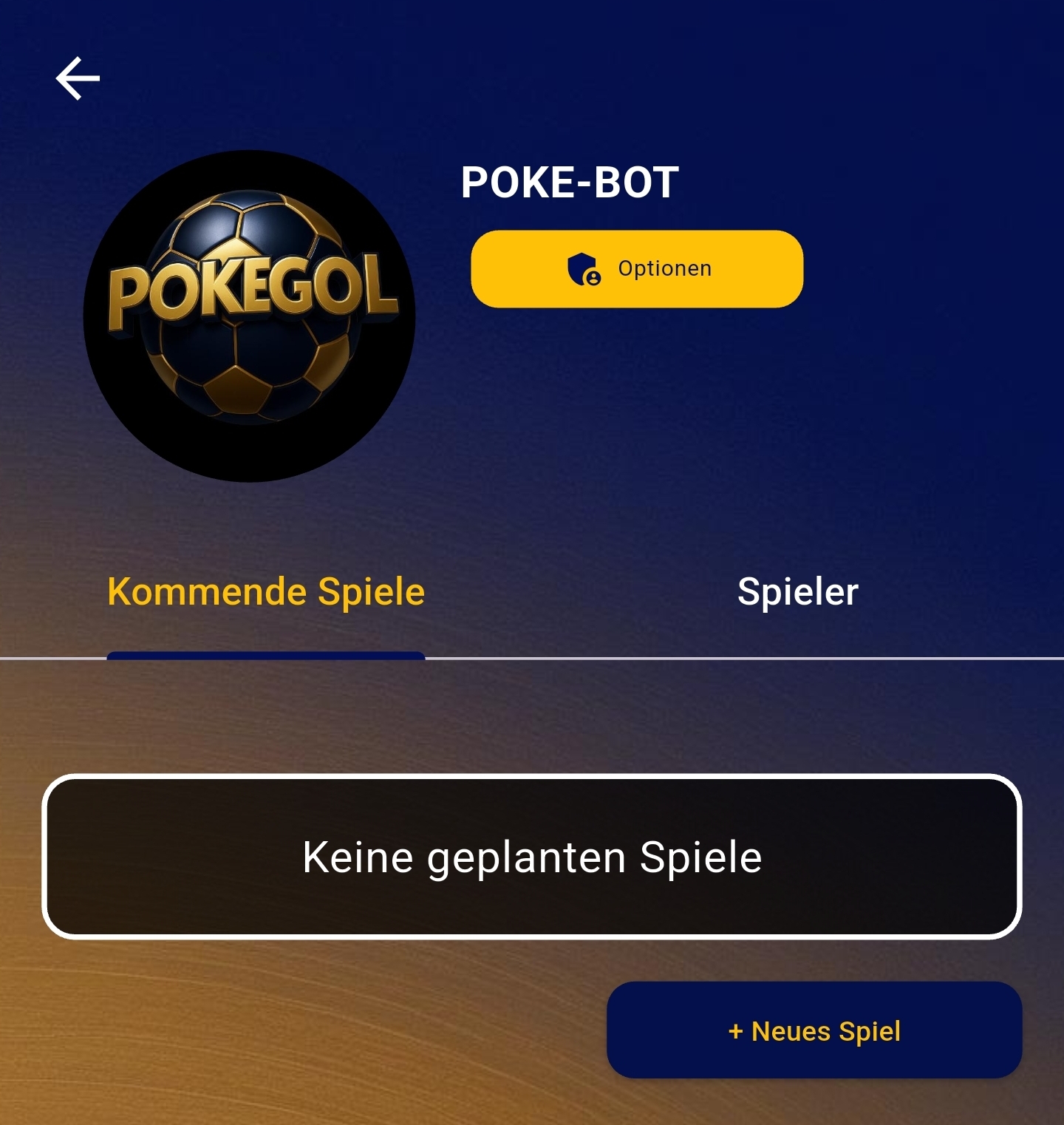 PokeGol-Gruppenbildschirm