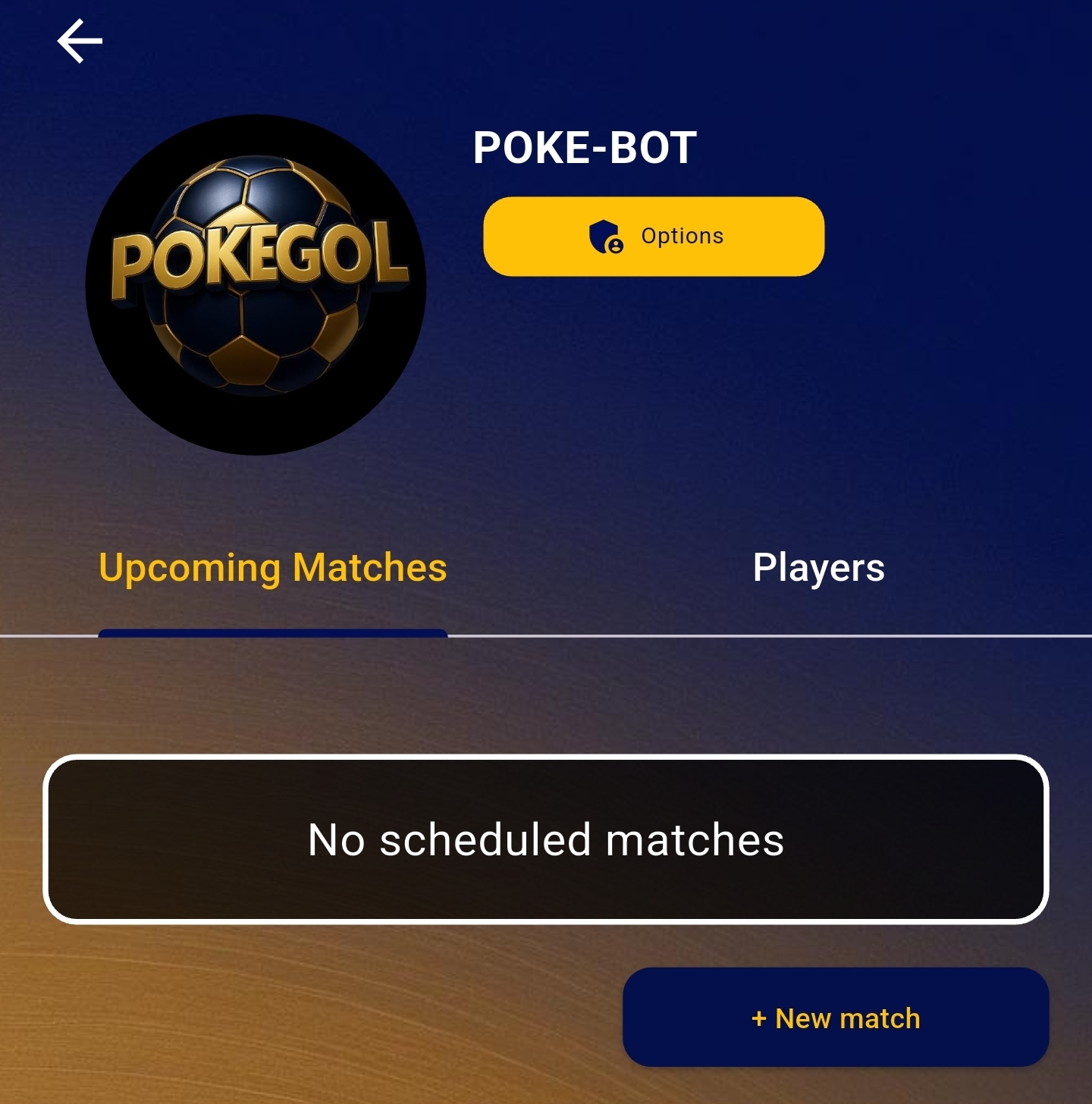 PokeGol group screen